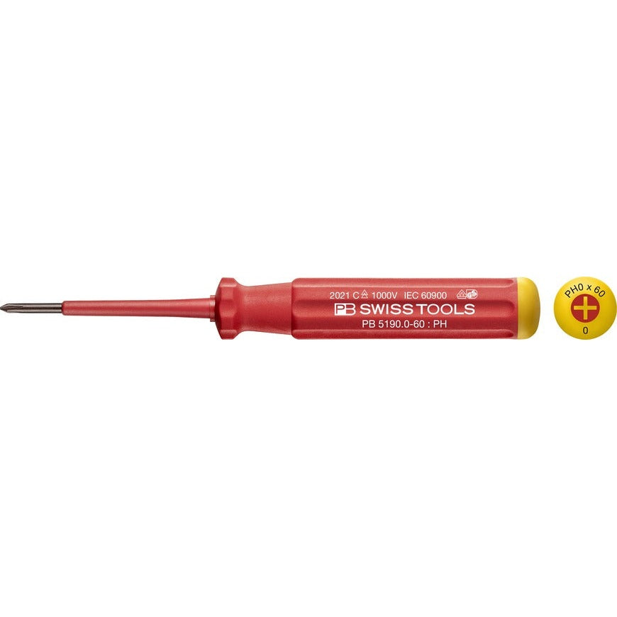 PB 5190 Classic VDE screwdriver, fully insulated up to 1000 V AC/1500 V DC according to IEC/EN 60900