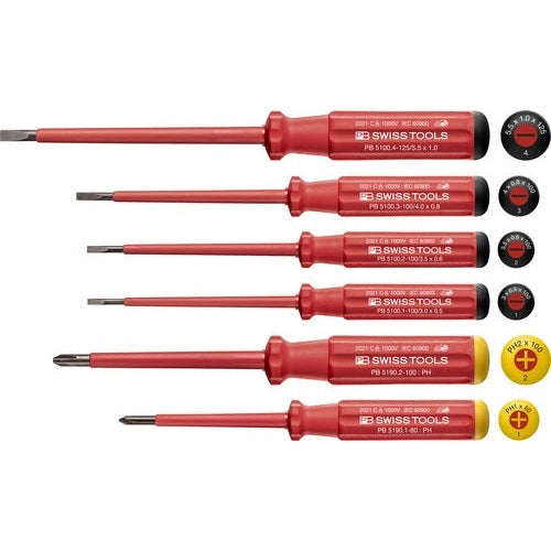 PB 5542 Classic VDE screwdriver set, fully insulated up to 1000 V AC/1500 V DC according to IEC/EN 60900