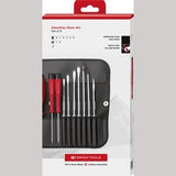 PB 8215 SwissGrip screwdriver set with interchangeable blades in a compact imitation leather roll-up case