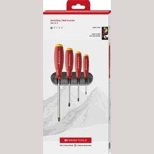 PB 8242 SwissGrip screwdriver set with wall mount