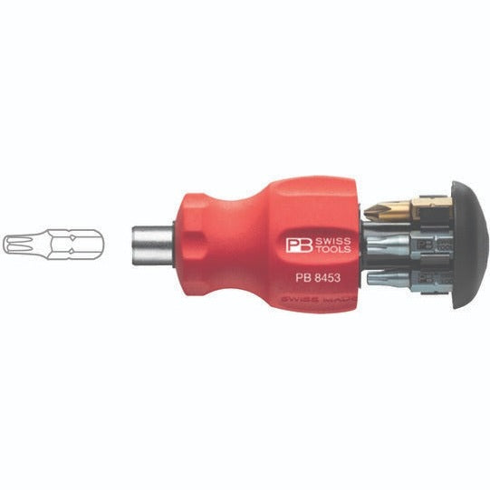 PB 8453 Insider Stubby – Pocket Tool with integrated bit magazine and 6 PrecisionBits C6