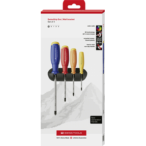 PB Swiss PB 38242.H RB RainBow SwissGrip Evo screwdriver set with wall mount