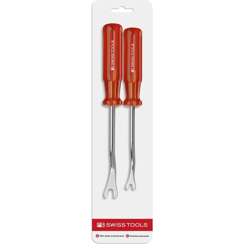 PB Swiss PB 671.CN - Clip Clamp Tool, Classic handle, 2-Piece Set in Self-Service Packaging