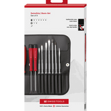 PB Swiss PB 8215.L 25 - SwissGrip Screwdriver Set with Interchangeable Blades in a Leather Roll-Up Case