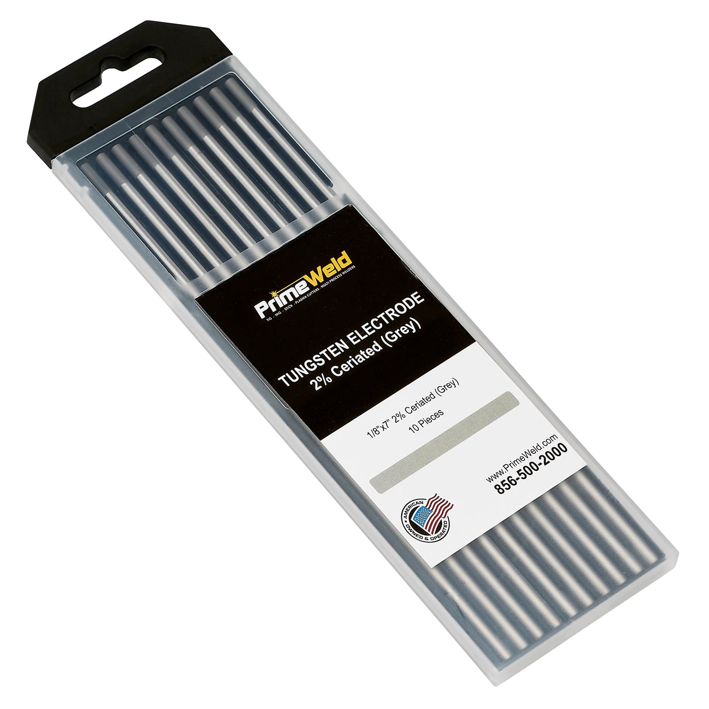 PrimeWeld 2% Ceriated Tungsten Tungsten Electrode GREY,WC20 TIG Welding Electrode