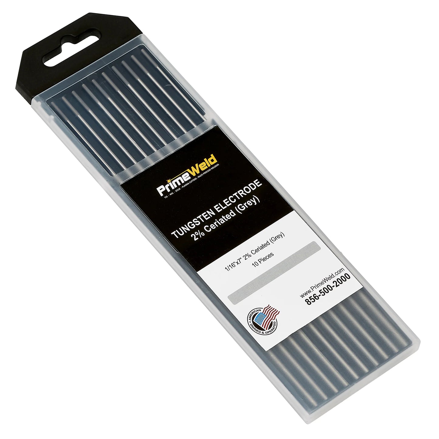 PrimeWeld 2% Ceriated Tungsten Tungsten Electrode GREY,WC20 TIG Welding Electrode