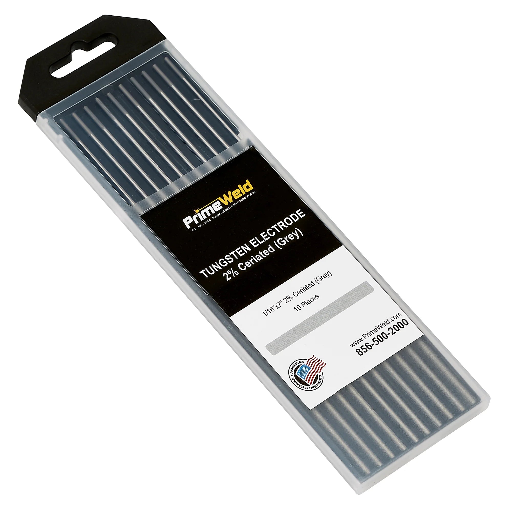 PrimeWeld 2% Ceriated Tungsten Tungsten Electrode GREY,WC20 TIG Welding Electrode