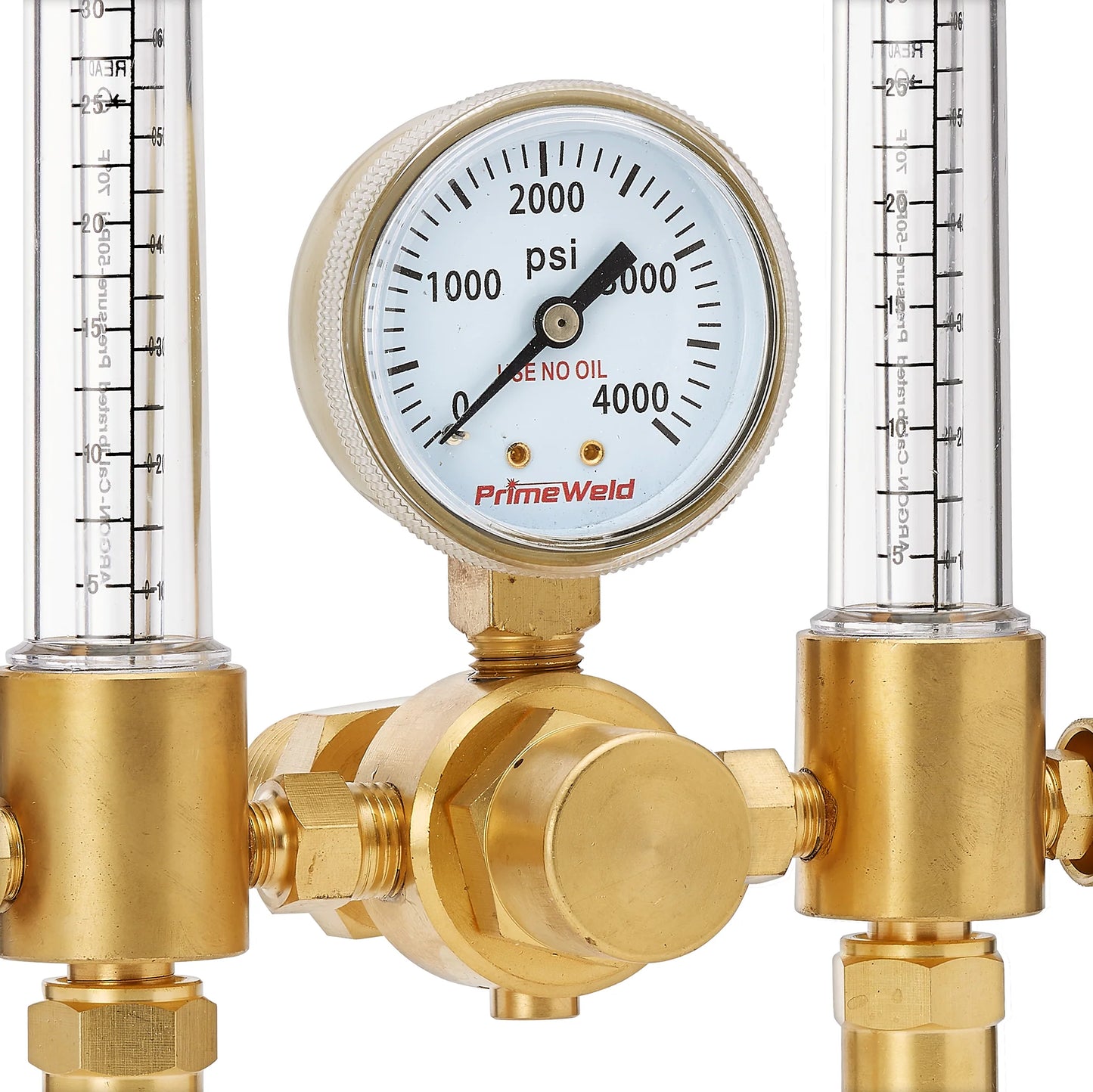 PrimeWeld Dual CO2, Argon, Helium Welding Flowmeter Regulator