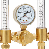 PrimeWeld Dual CO2, Argon, Helium Welding Flowmeter Regulator