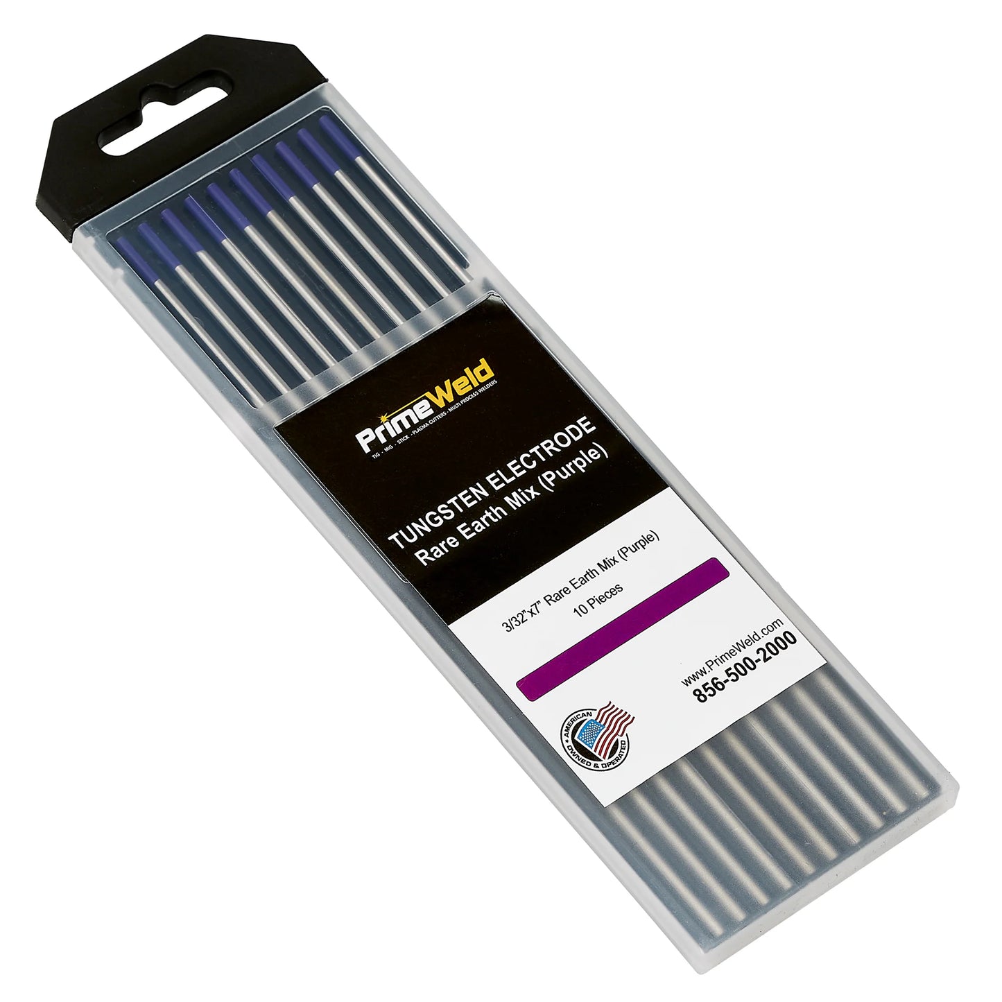 PrimeWeld Rare Earth Tungsten Electrode Purple, EWG TIG Welding Electrodes