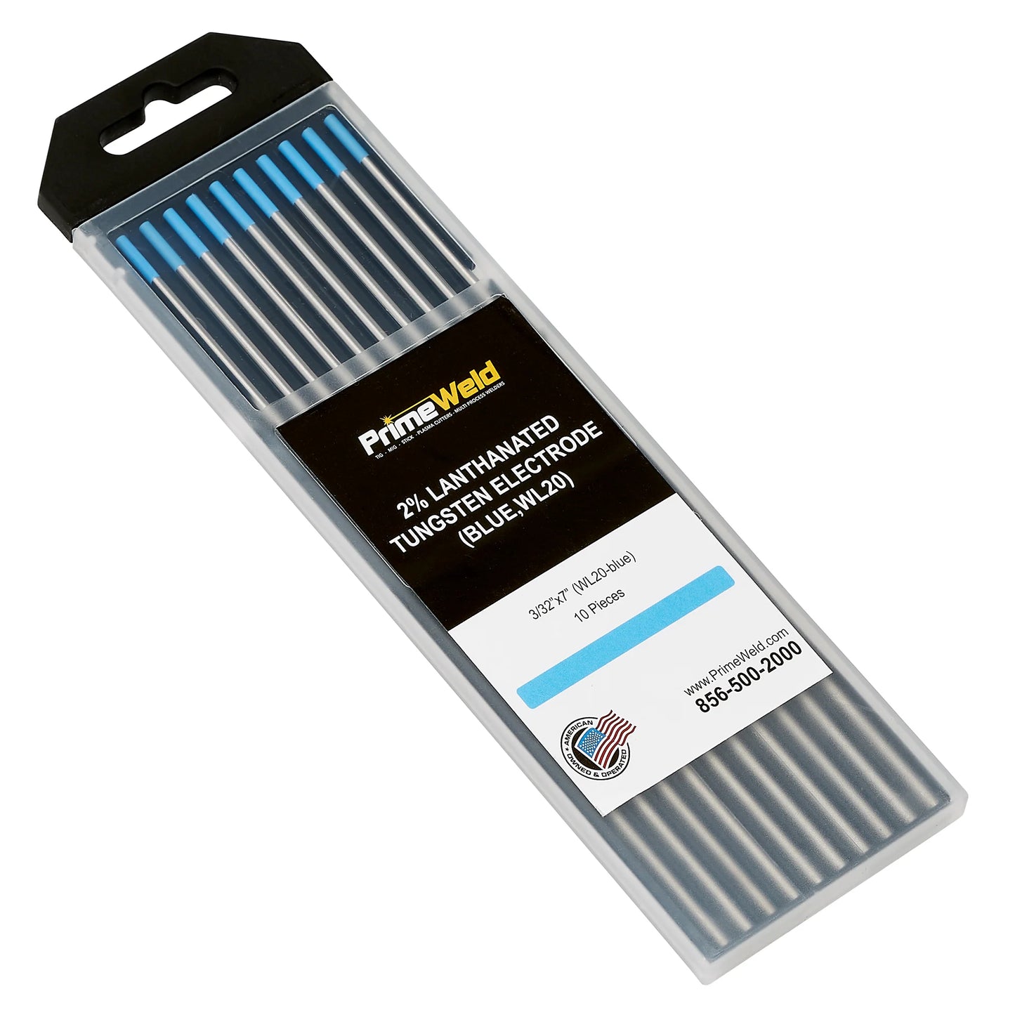 Primeweld 2% LANTHANATED TUNGSTEN BLUE WL20 3/32