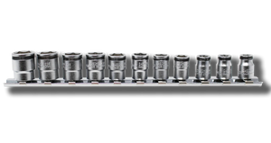 Koken RS2450MS/11 1/4 Sq. Dr. Short NUT GRIP Socket Set, 5-14mm - 11 pieces - RS2450MS/11