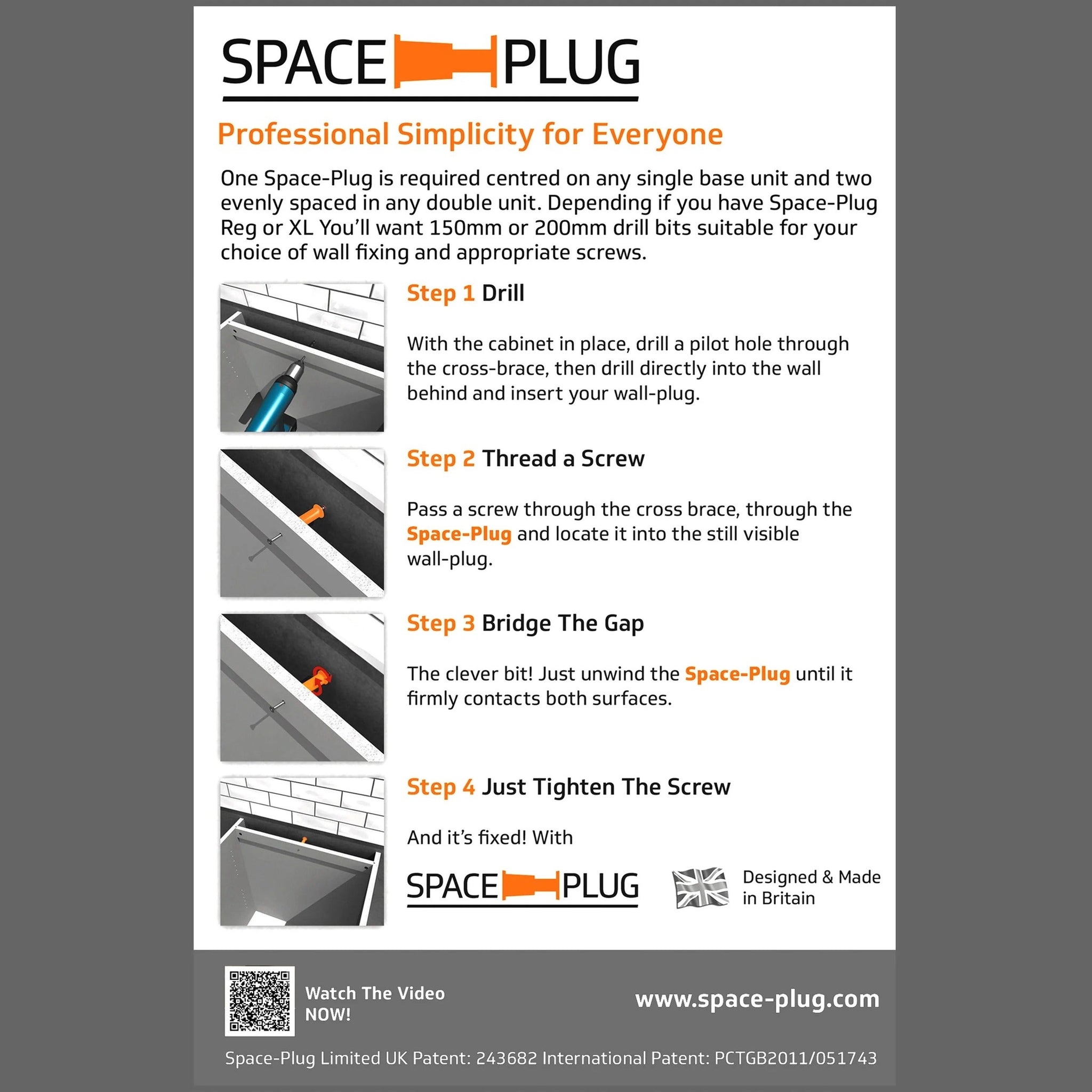 Space-Plug XL – Deep Void Cabinet Fixings for Kitchens