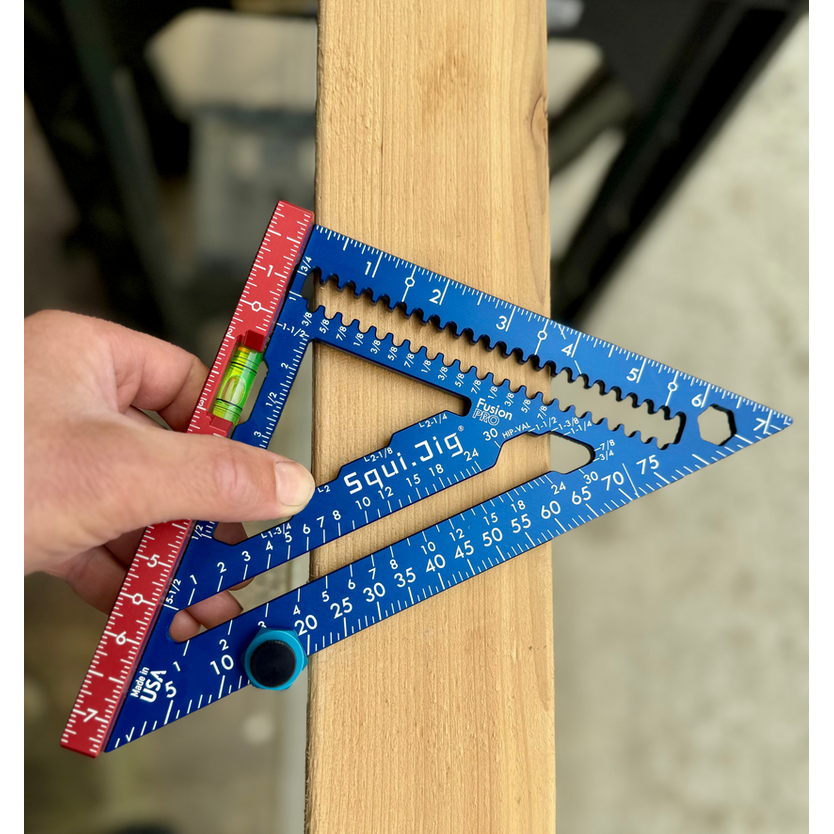 Squi.Jig Fusion Pro 7.5" Rafter Square with Level