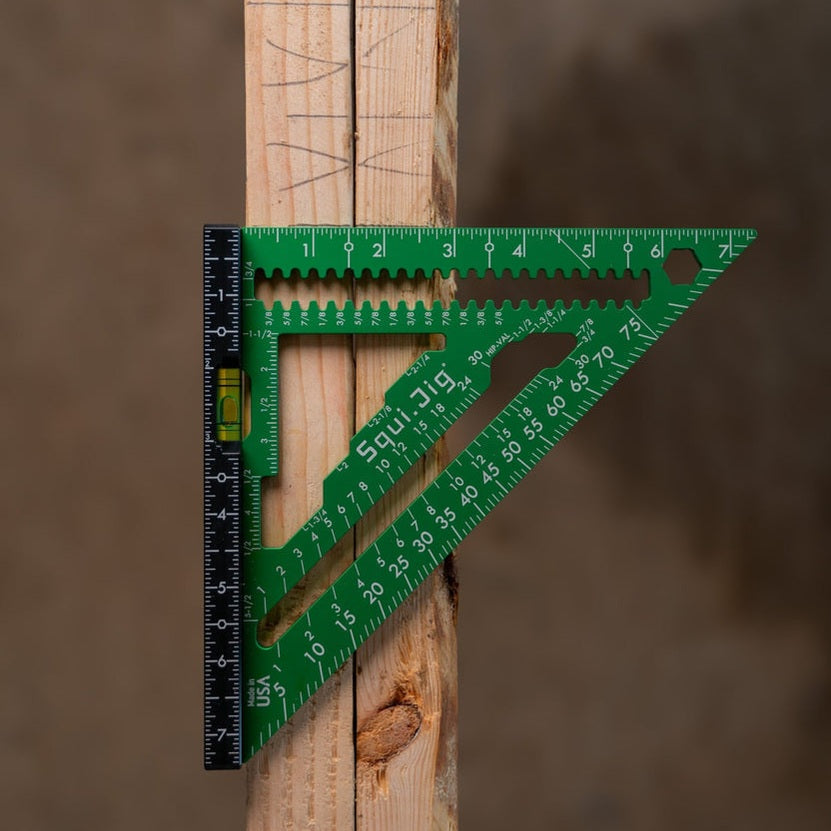 Squi.Jig Fusion Pro 7.5" Rafter Square with Level