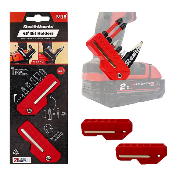 StealthMounts 45° Magnetic Bit Holder for Milwaukee M18 Tools