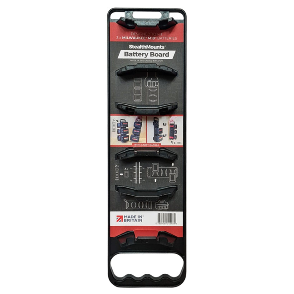 StealthMounts Battery Board for Milwaukee M18 with handle