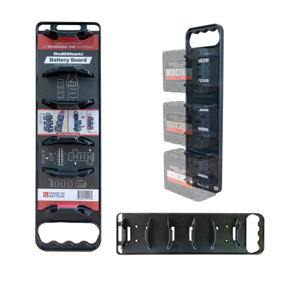 StealthMounts Battery Board for Milwaukee M18 with handle