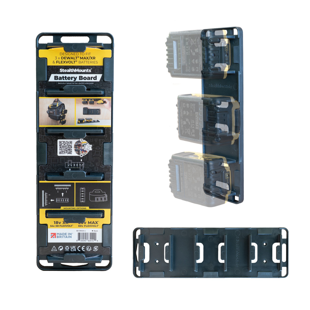 StealthMounts DeWalt Battery Holder Board
