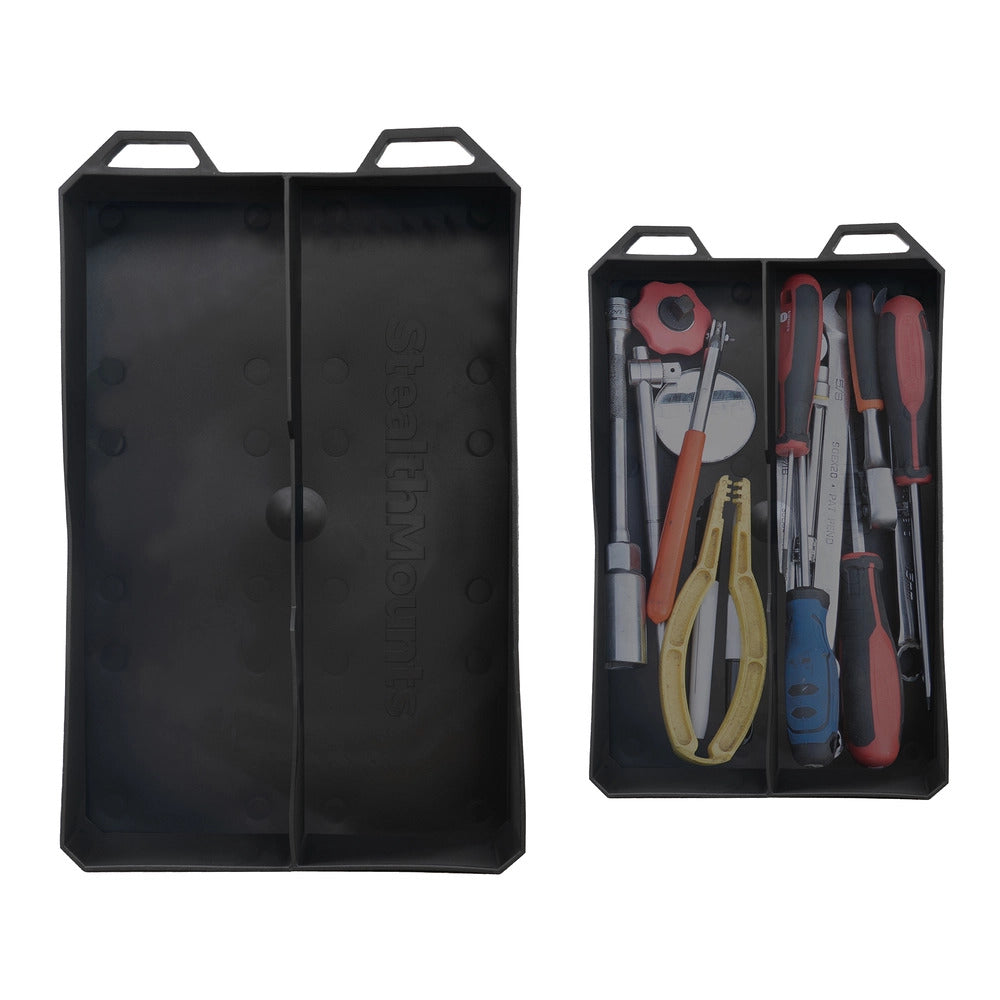 StealthMounts BLACK Double Compartment FlexiTray