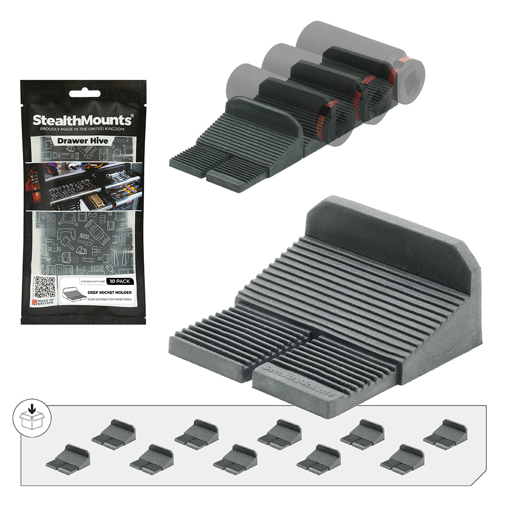Lot De 10 Supports Modulaires Pour Tournevis - TPE Antidérapant - Système Drawer Hive - Fabriqué Au Royaume-Uni - 6
