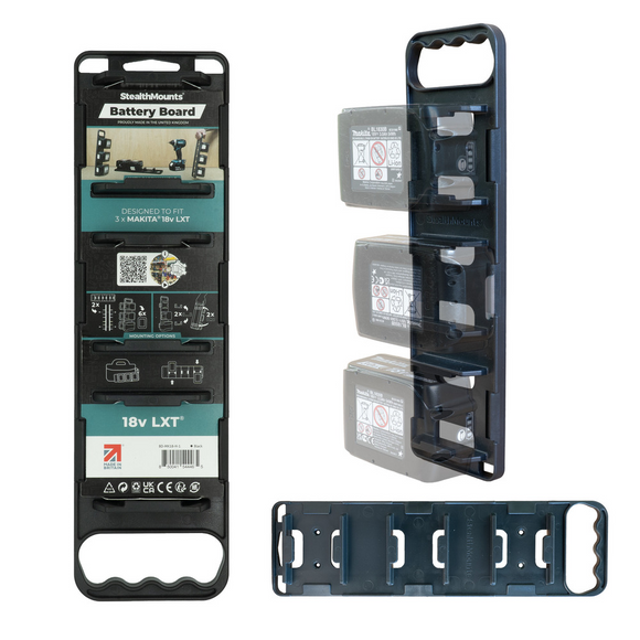 StealthMounts Makita 18v LXT Battery Holder Board with Handle