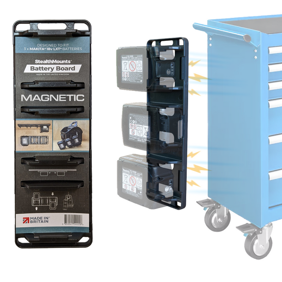 StealthMounts Makita 18v LXT Magnetic Battery Holder Board