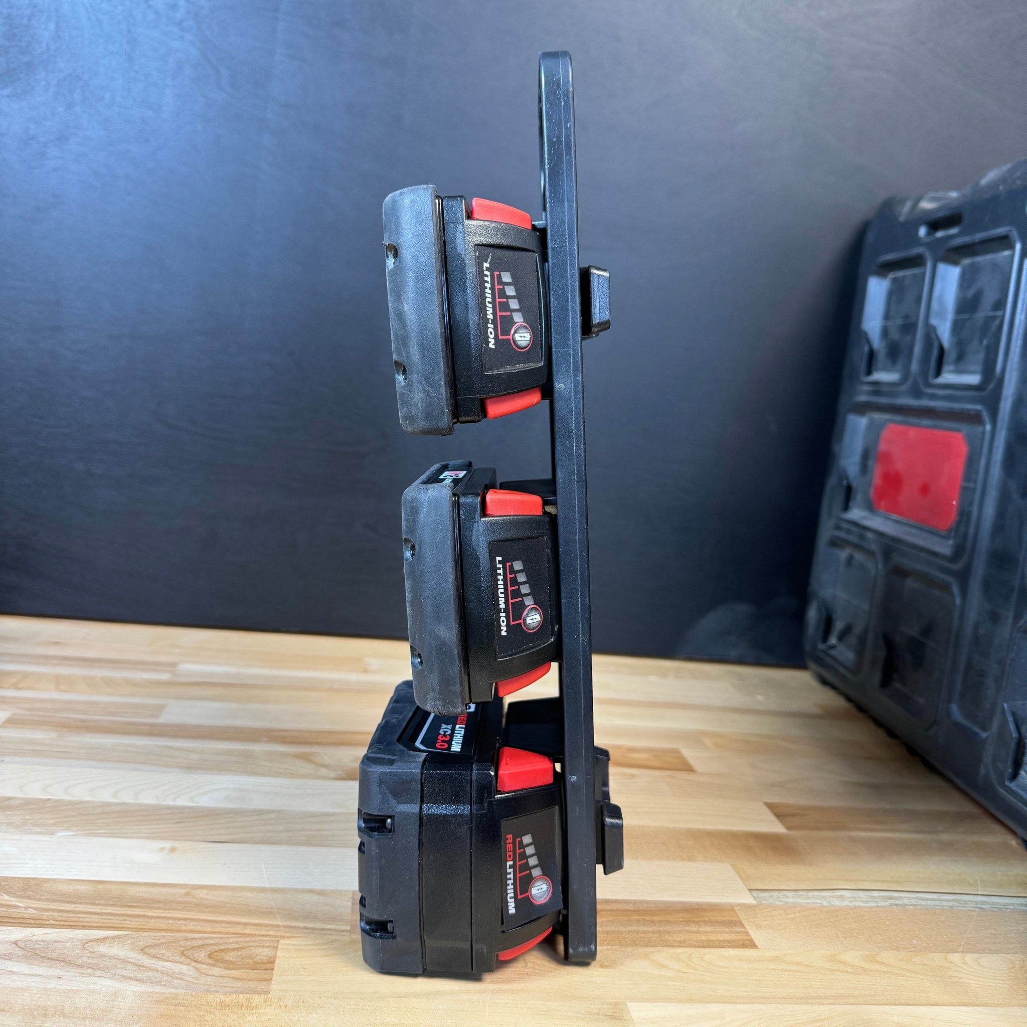 StealthMounts Milwaukee M18 Battery Holder Board with Handle and Packout Feet