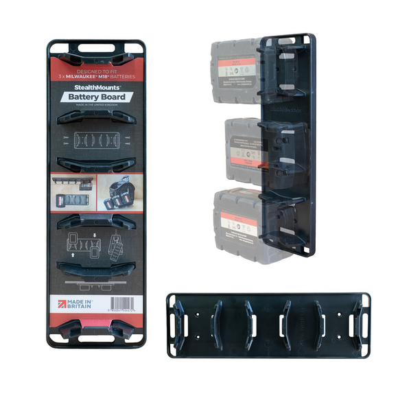 StealthMounts Milwaukee M18 Magnetic Battery Holder Board