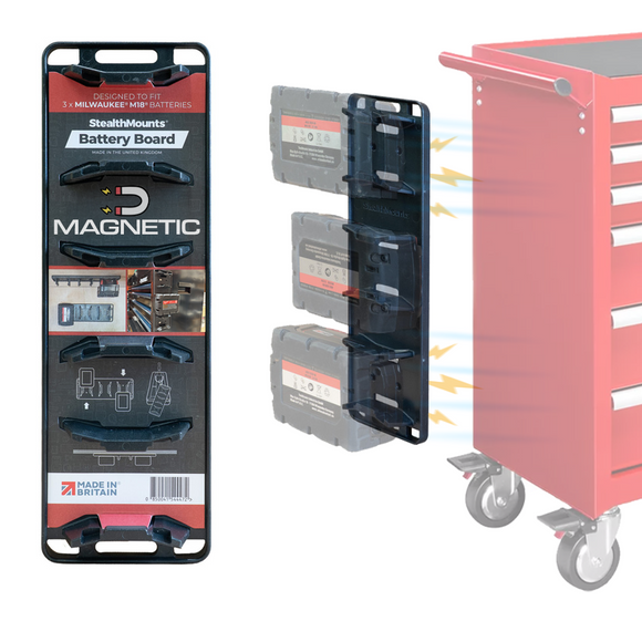StealthMounts Milwaukee M18 Magnetic Battery Holder Board