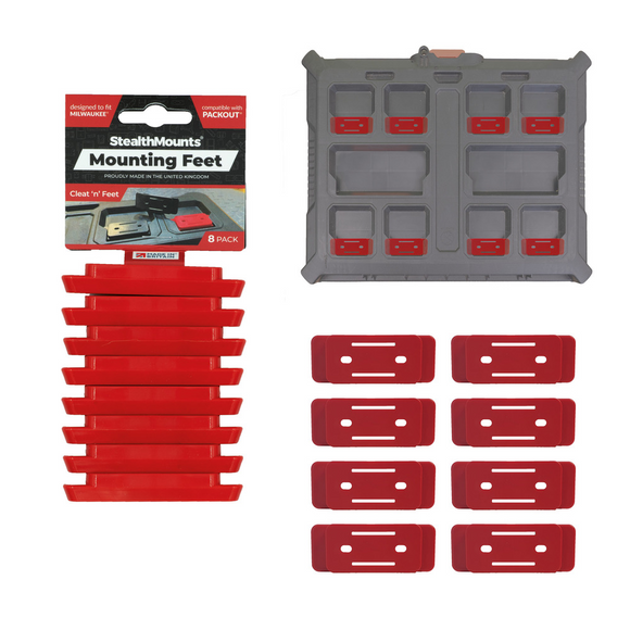StealthMounts Packout Feet for Milwaukee Packout Milwaukee Packout Adapter