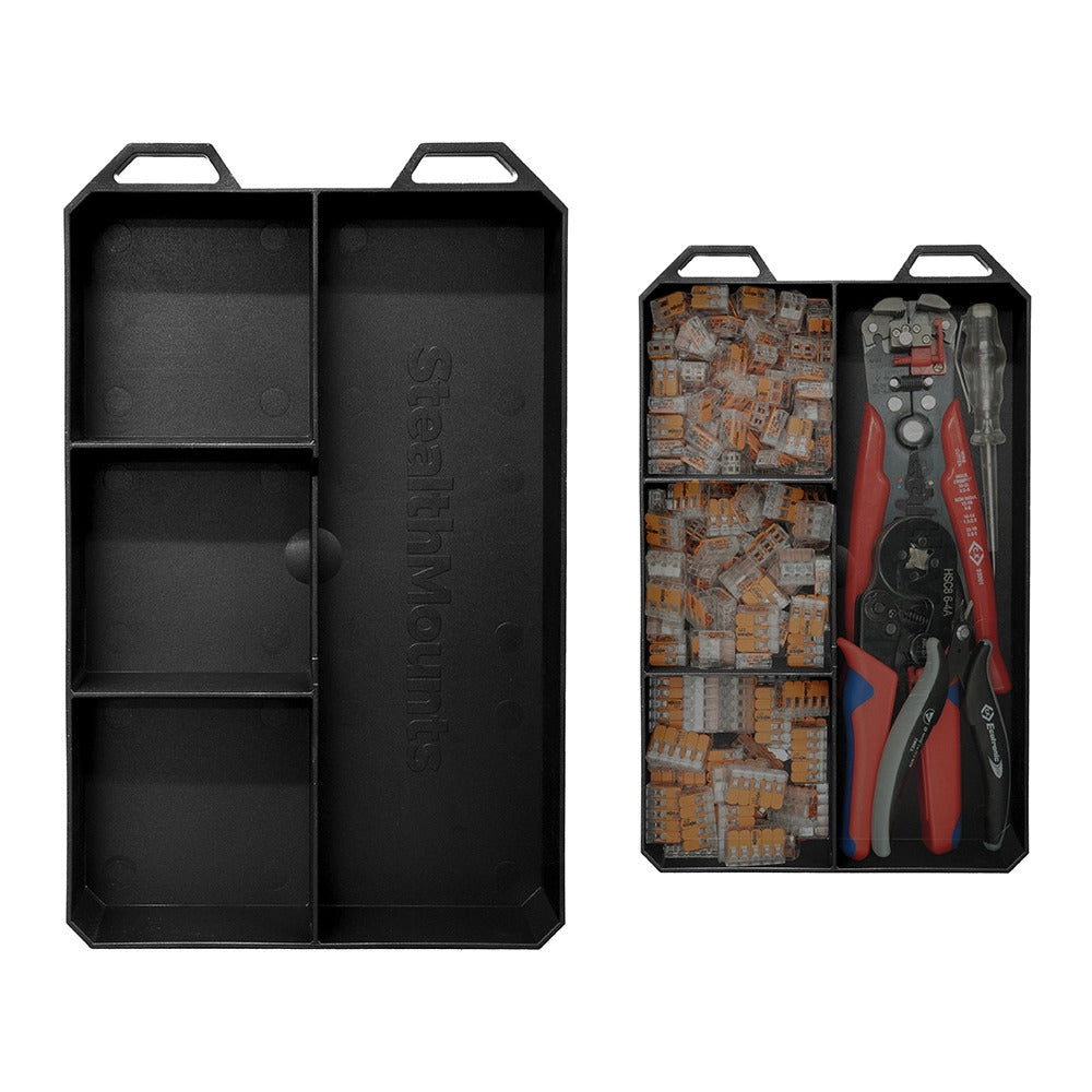 StealthMounts BLACK Quad Compartment PacTray