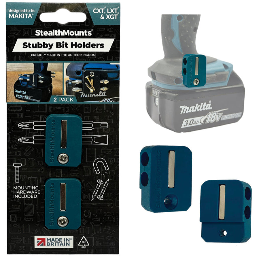 StealthMounts Stubby Magnetic Bit Holders for Makita CXT, LXT & XGT Tools