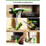 Sturnus Green 13oz Velocity Rip Claw Hammer