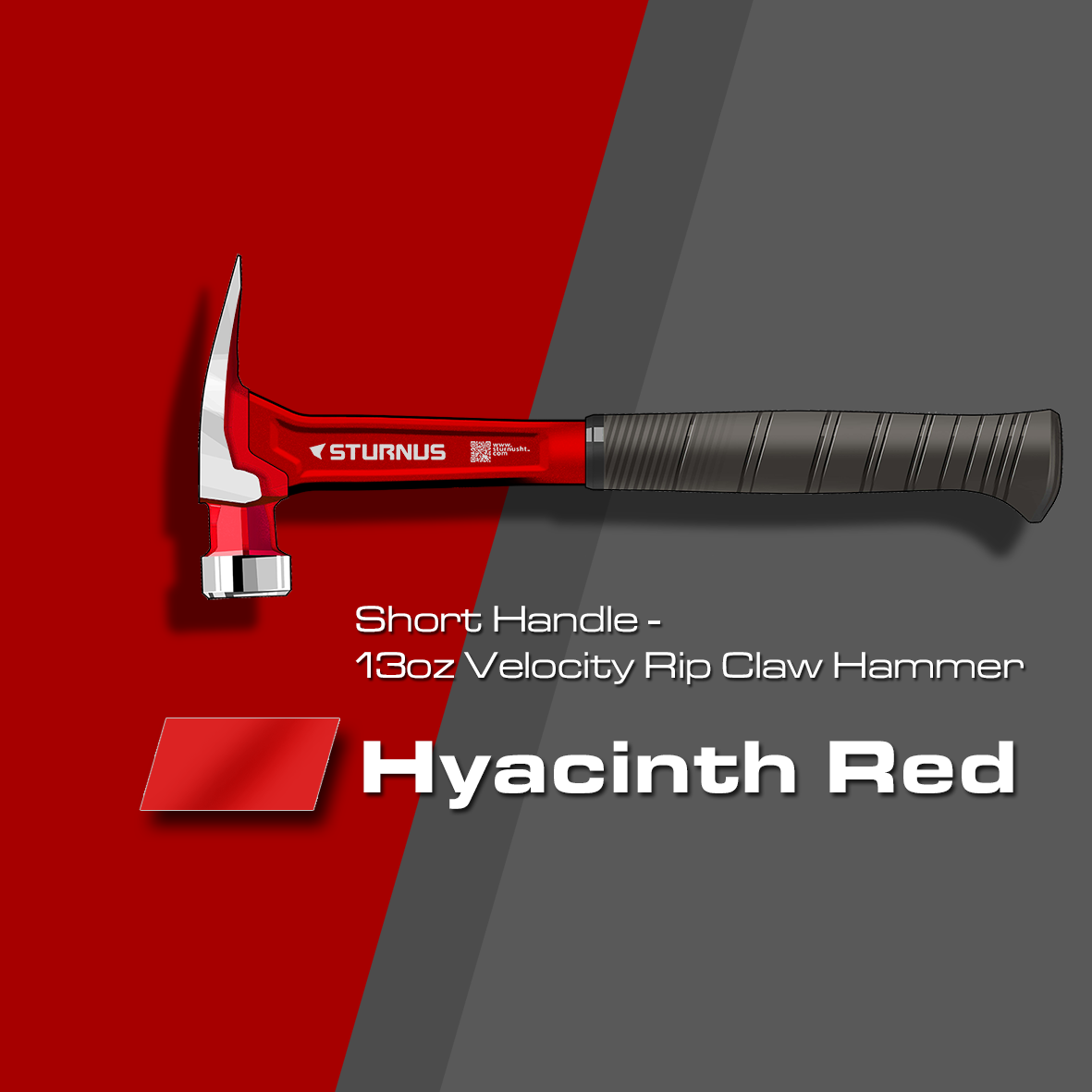 Sturnus Hyacinth Red 13oz Velocity Rip Claw Hammer