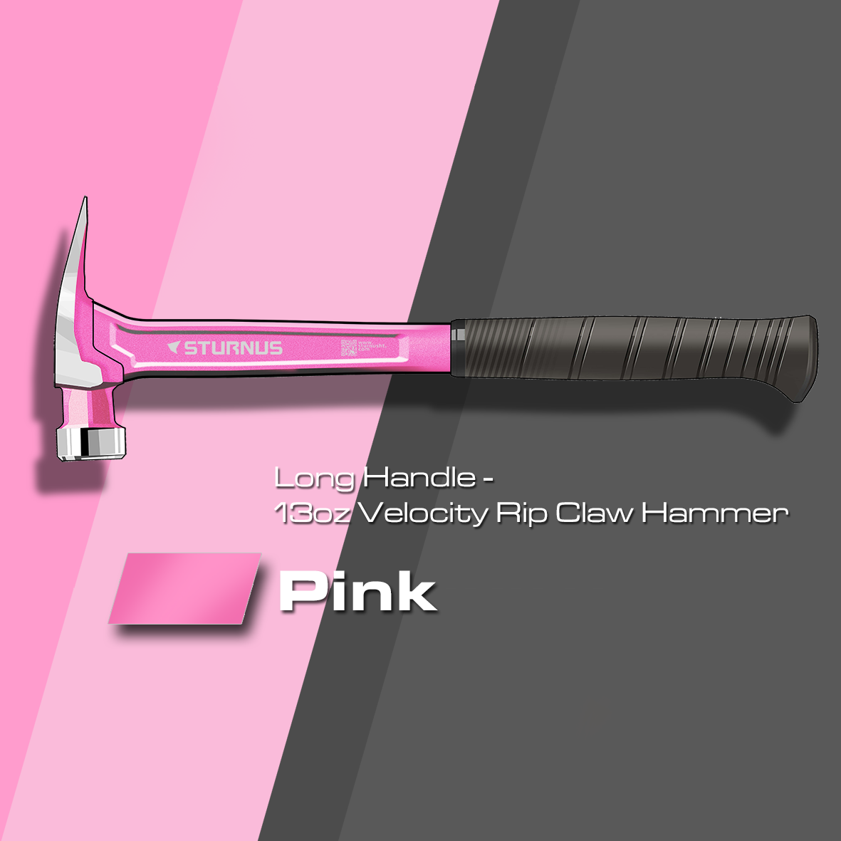 Sturnus Pink 13oz Velocity Rip Claw Hammer