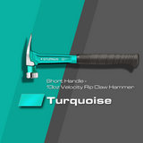 Sturnus Turquoise 13oz Velocity Rip Claw Hammer