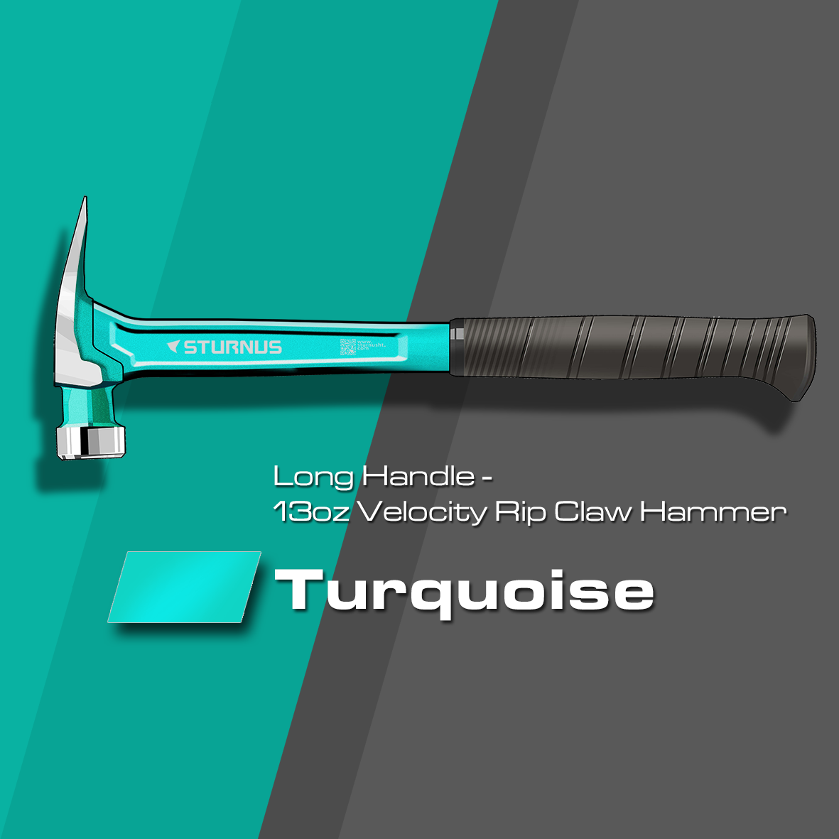 Sturnus Turquoise 13oz Velocity Rip Claw Hammer