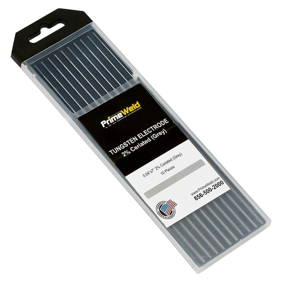 PrimeWeld 2% Ceriated Tungsten Tungsten Electrode (GREY,WC20) TIG Welding Electrode