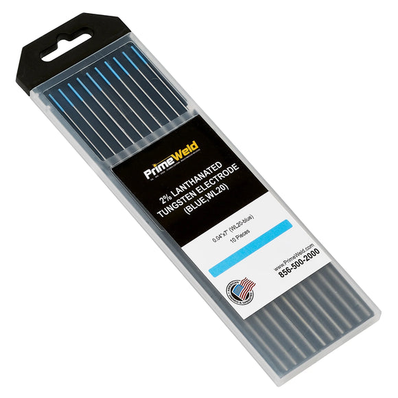 PrimeWeld 2% LA57 Tungsten Electrode (Blue,WL20) TIG Welding Electrode