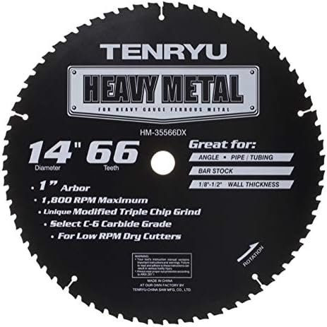 Tenryu HM-35566DX Heavy Metal 14" x 66T 1" Arbor