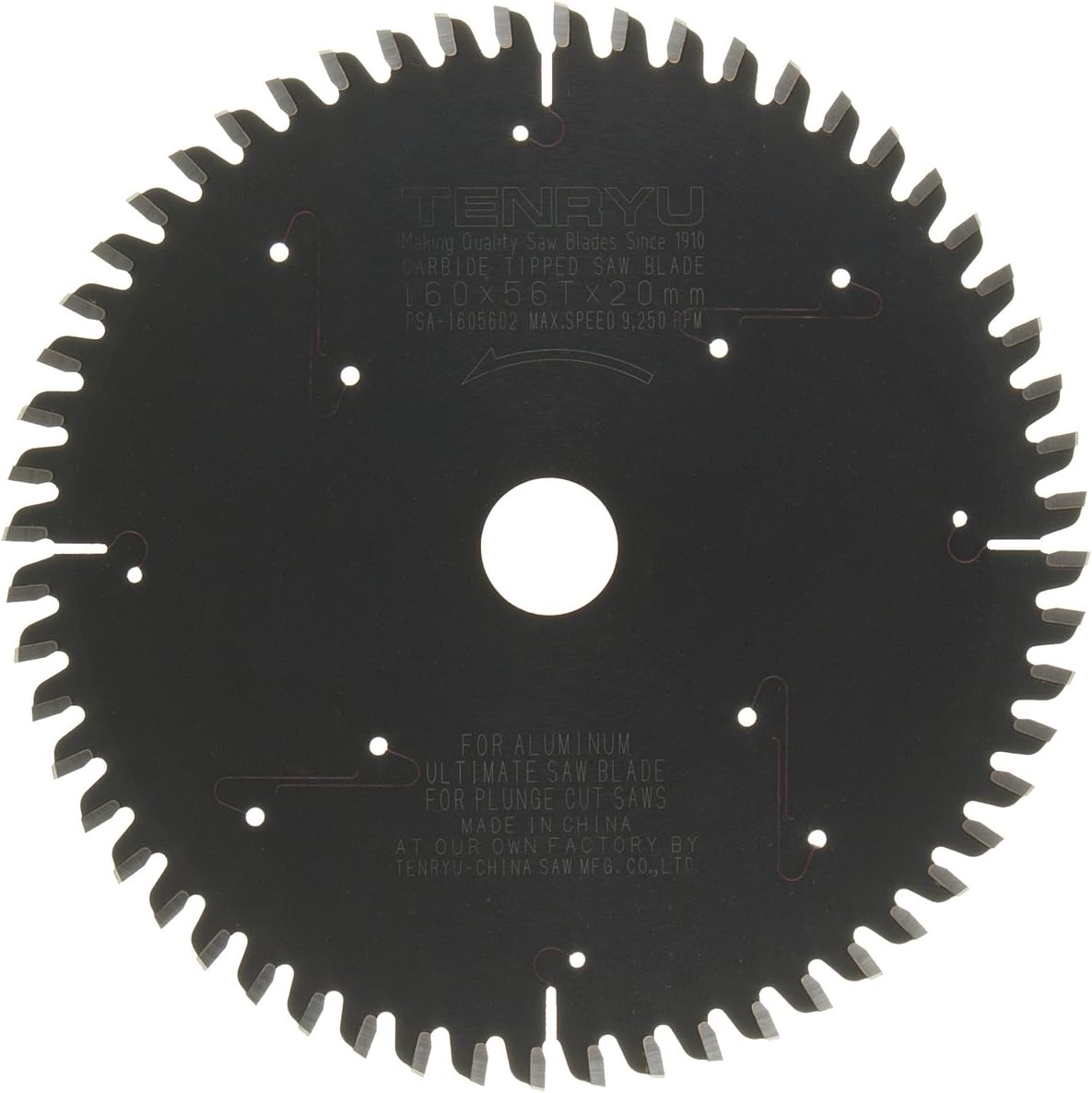 Tenryu PSA-16056D2 160mm X 56T Blade for Festool TS-55 Plunge Cut Saw