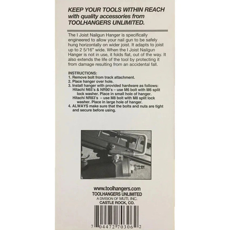 Tool Hangers 70306 I-Joist Nailgun Hanger