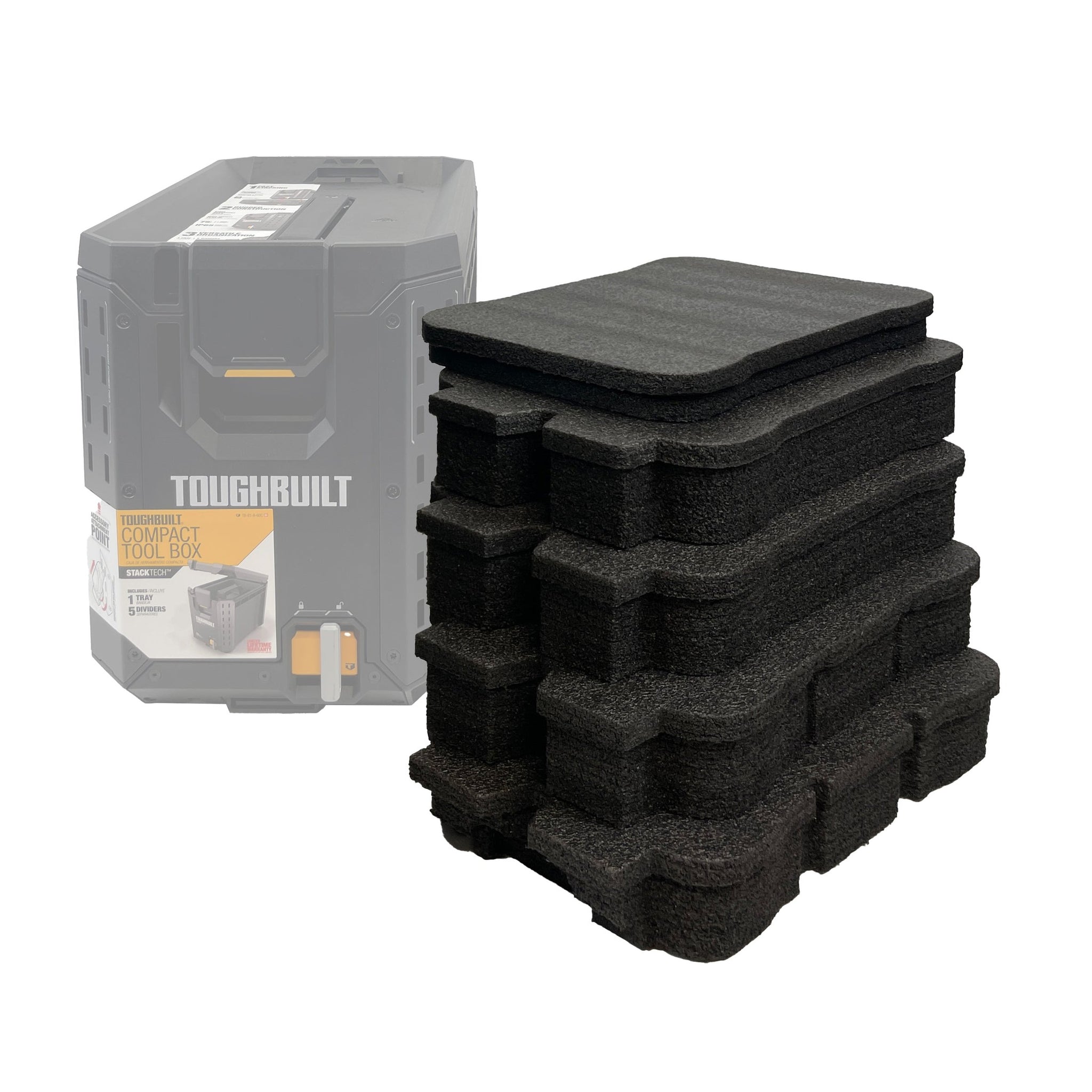 ToughBuilt StackTech Compact Tool Box - Kaizen Inserts