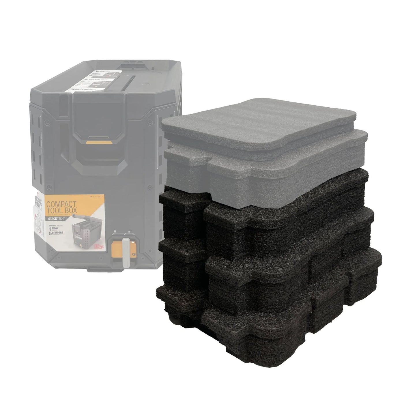 ToughBuilt StackTech Compact Tool Box - Kaizen Inserts