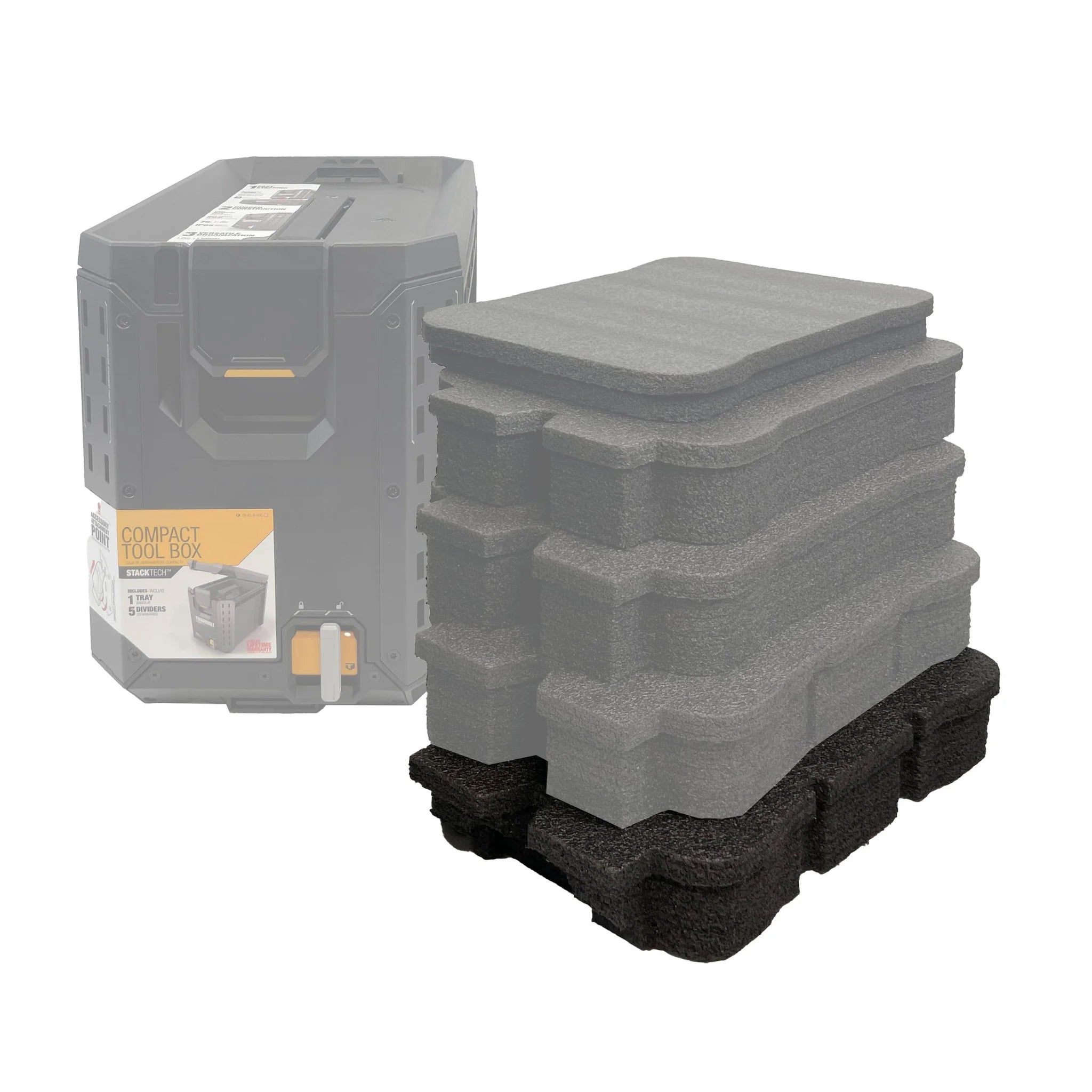 ToughBuilt StackTech Compact Tool Box - Kaizen Inserts