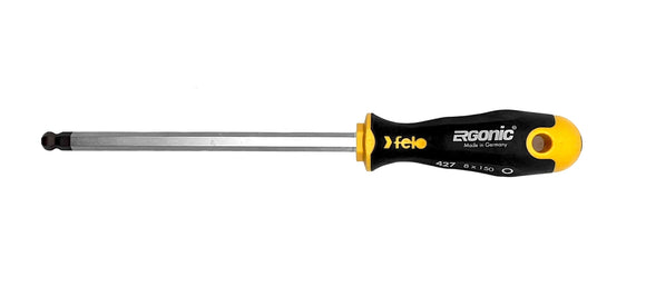 Felo 42780540  Ergonic Ball End Hex Screwdriver, 8 mm x 150 mm