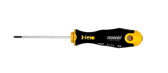 Felo 42720240 Ergonic Ball End Hex Screwdriver, 2 x 75 mm