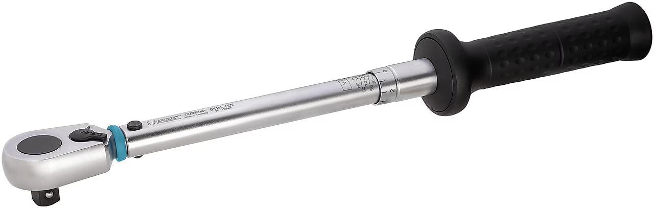 Hazet 6121-1CT 1⁄2″ Torque wrench ∙ 20 – 120 Nm ∙ ±2% ∙ With HiPer reversible ratchet