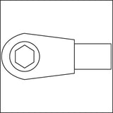 Hazet 6413-1 Insert reversible ratchet for bits